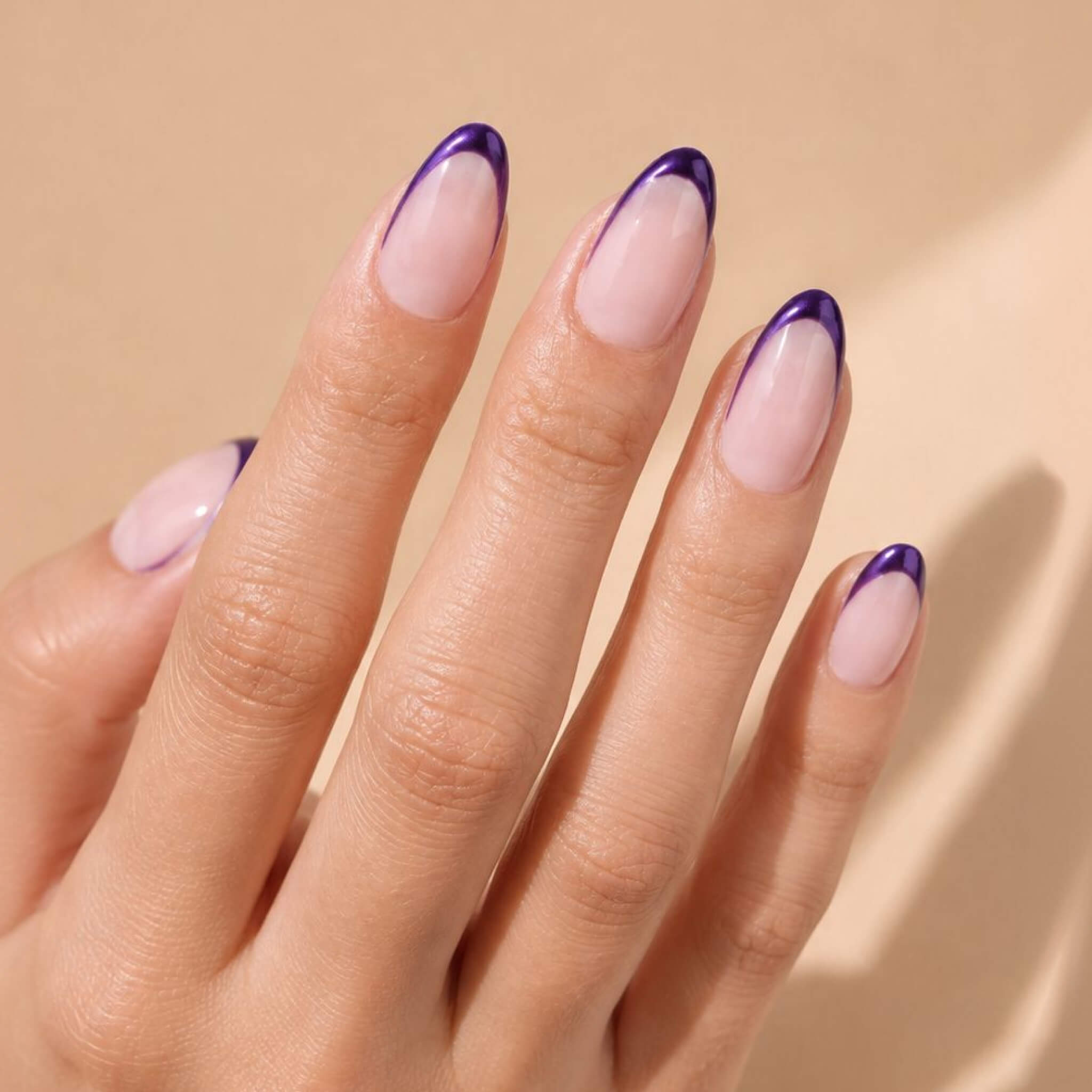 Manucure Automne, French Chrome Mauve