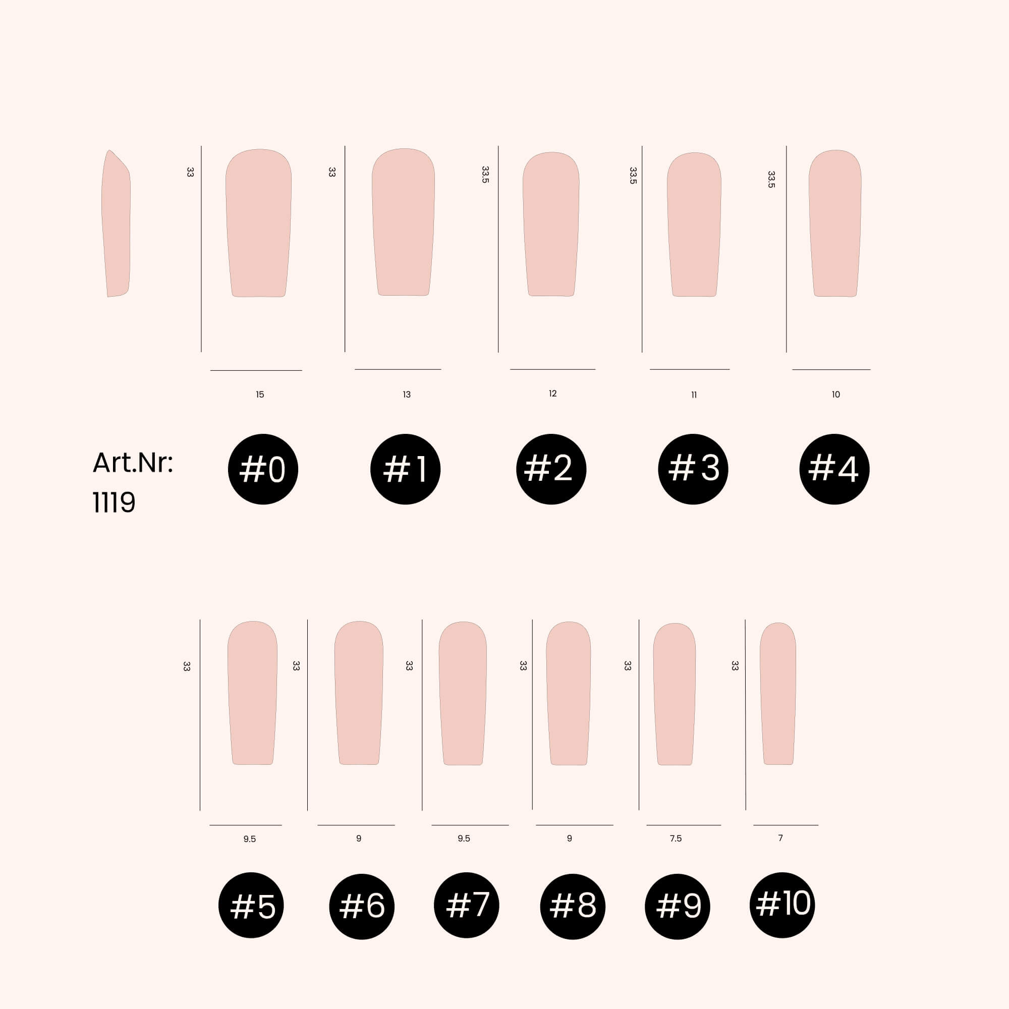 Soft Gel Nail Tips Long Square Shape (pose américaine) 500 en coffret