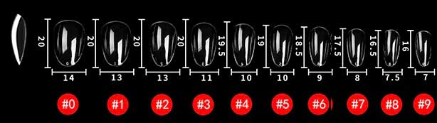 Soft Gel Nail Tips Rounded Almond Shape (pose américaine) 500 en coffret