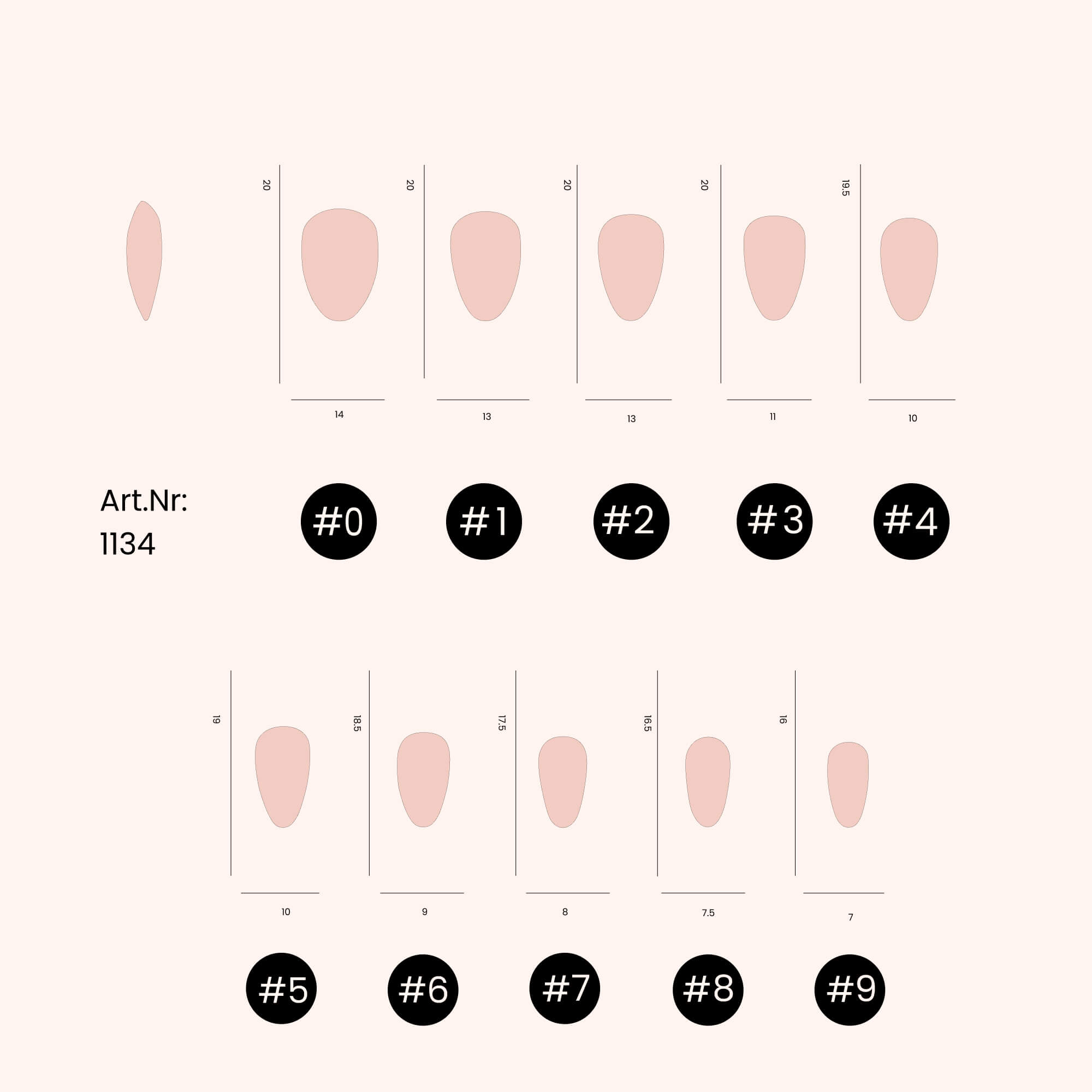 Soft Gel Nail Tips Rounded Almond Shape (pose américaine) 500 en coffret