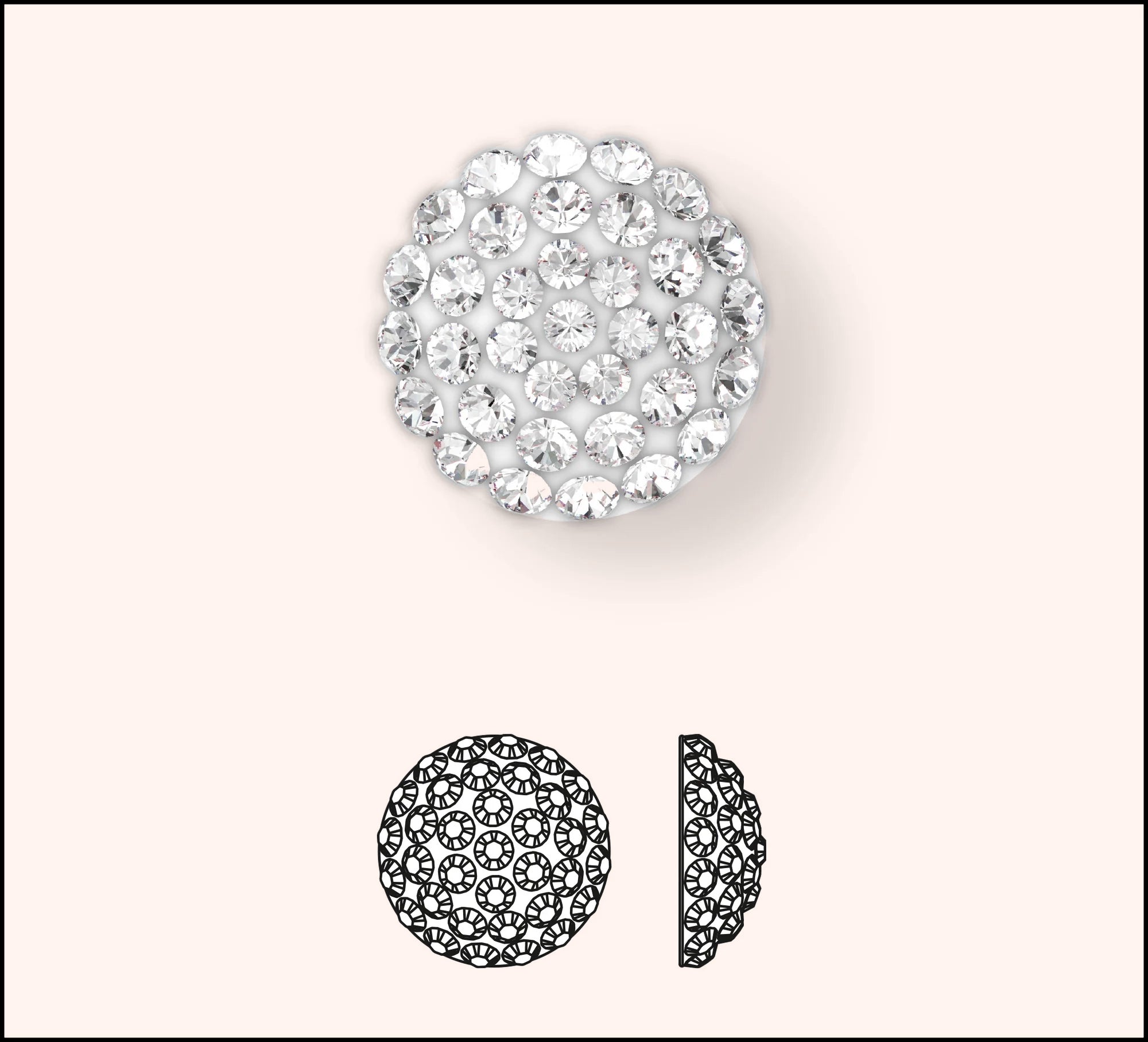 Swarovski Strass Multi-Stone Deluxe Clear 6,0 mm (2 pcs)
