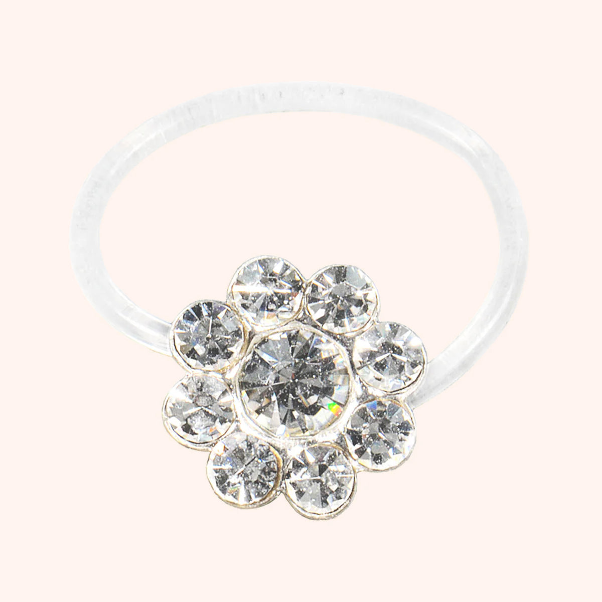 Bague d orteil fleur blanche argent sterling