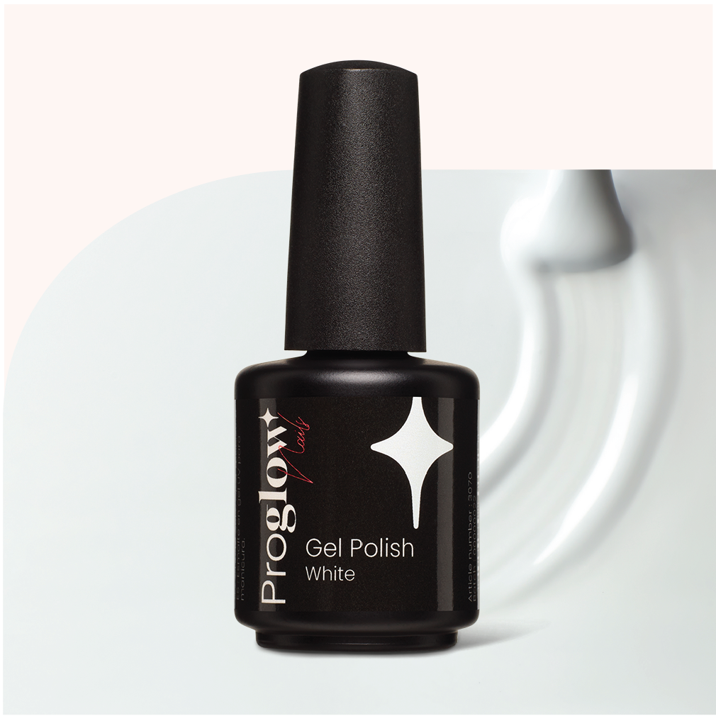 Vernis semi-permanent blanc pur en flacon professionnel