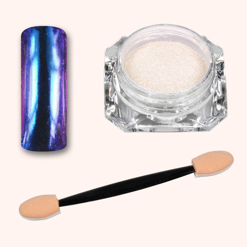 Miroir Chrome Poudre Blue Reflection