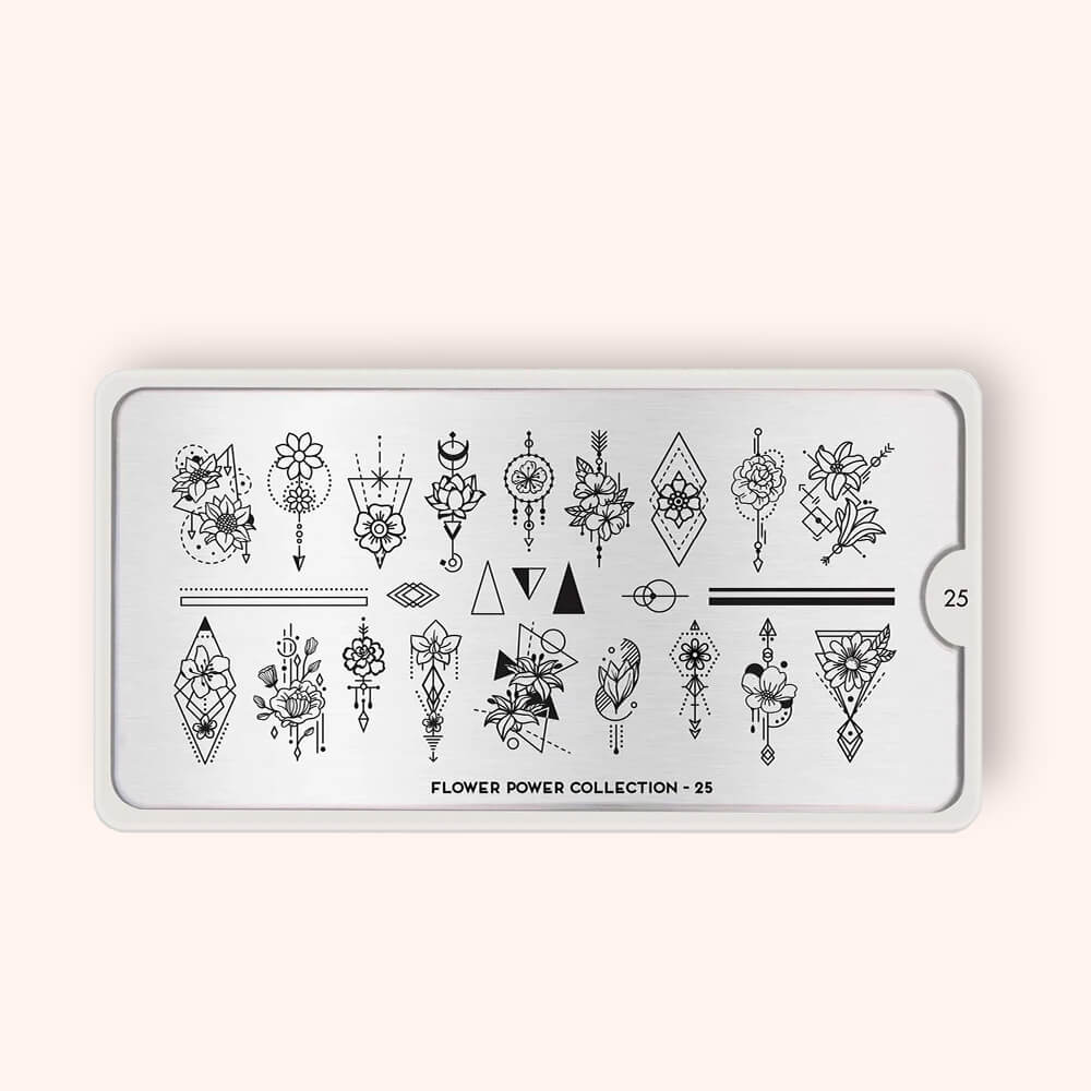 Plaque Stamping Flower Power 25 - MoYou London