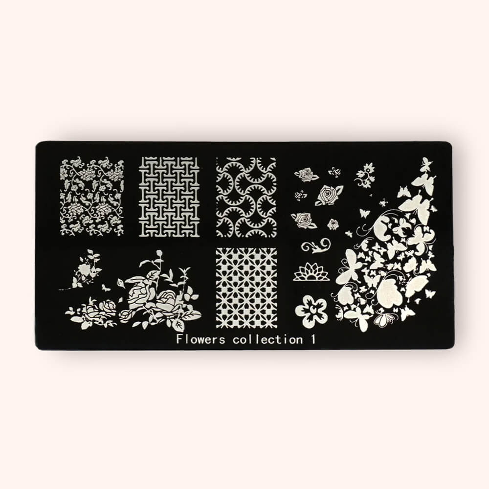 Stamping Plate Flowers Collection 1