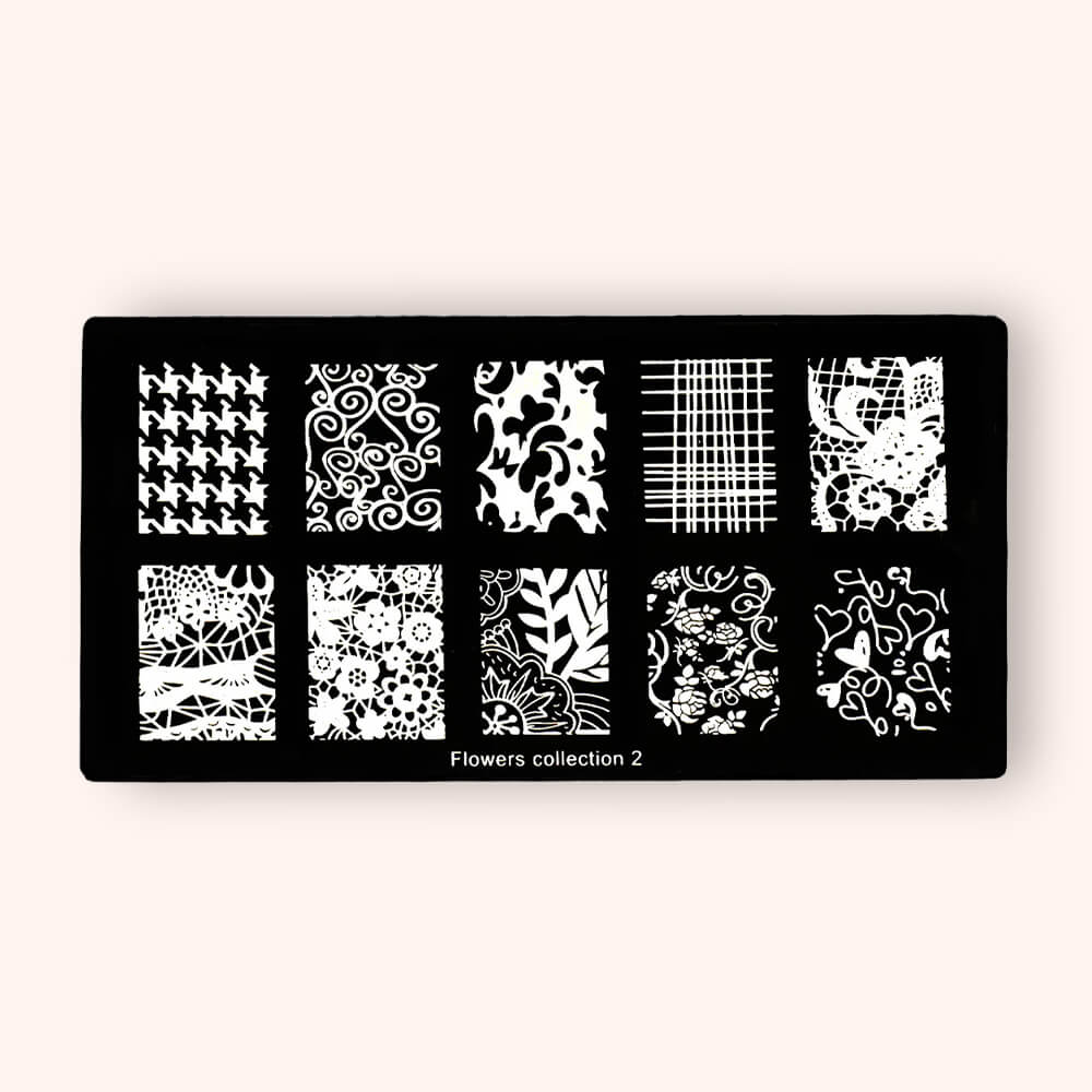 Stamping Plate Flowers Collection 2