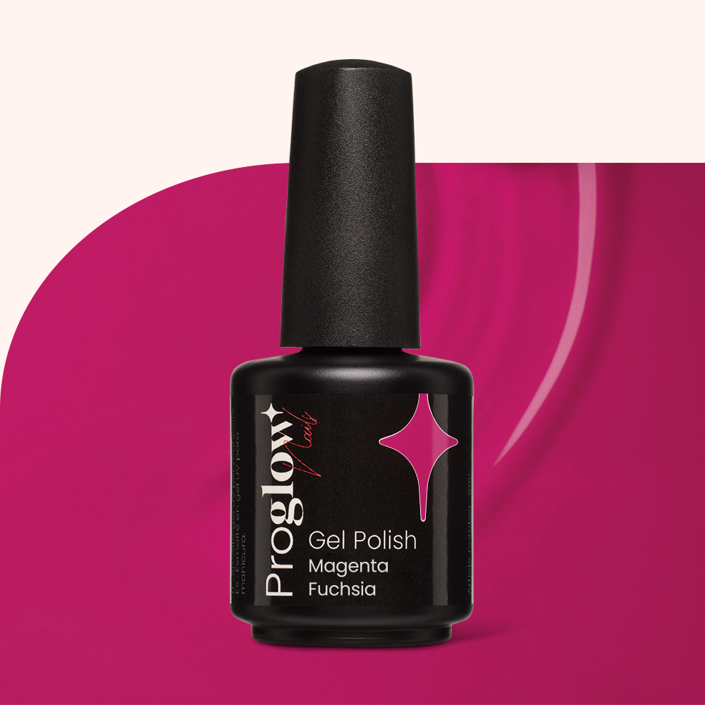 Gel Polish Magenta Fuchsia, gel rose intense à effet brillant