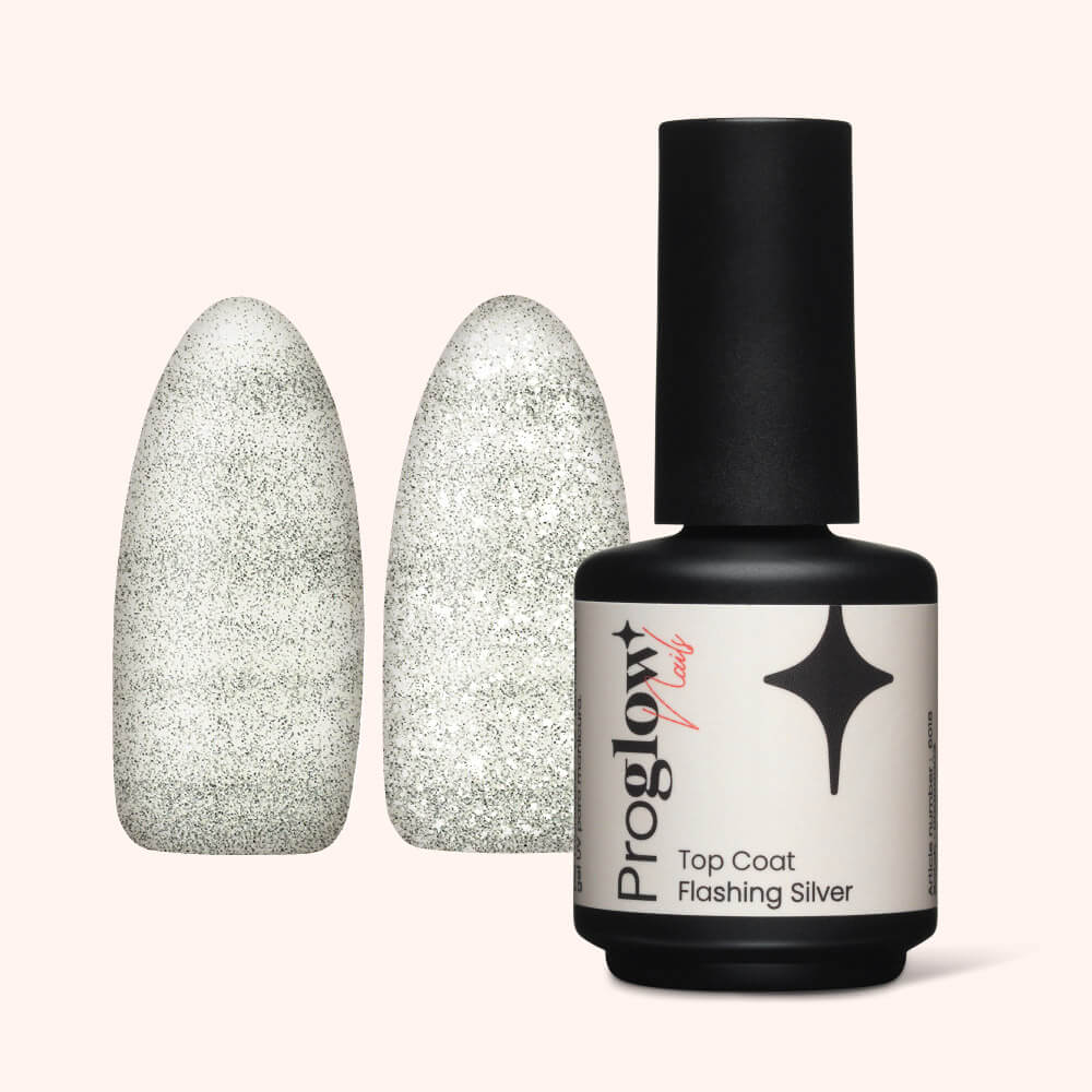 Gel Polish VSP Flashing Silver Top Coat - No Wipe