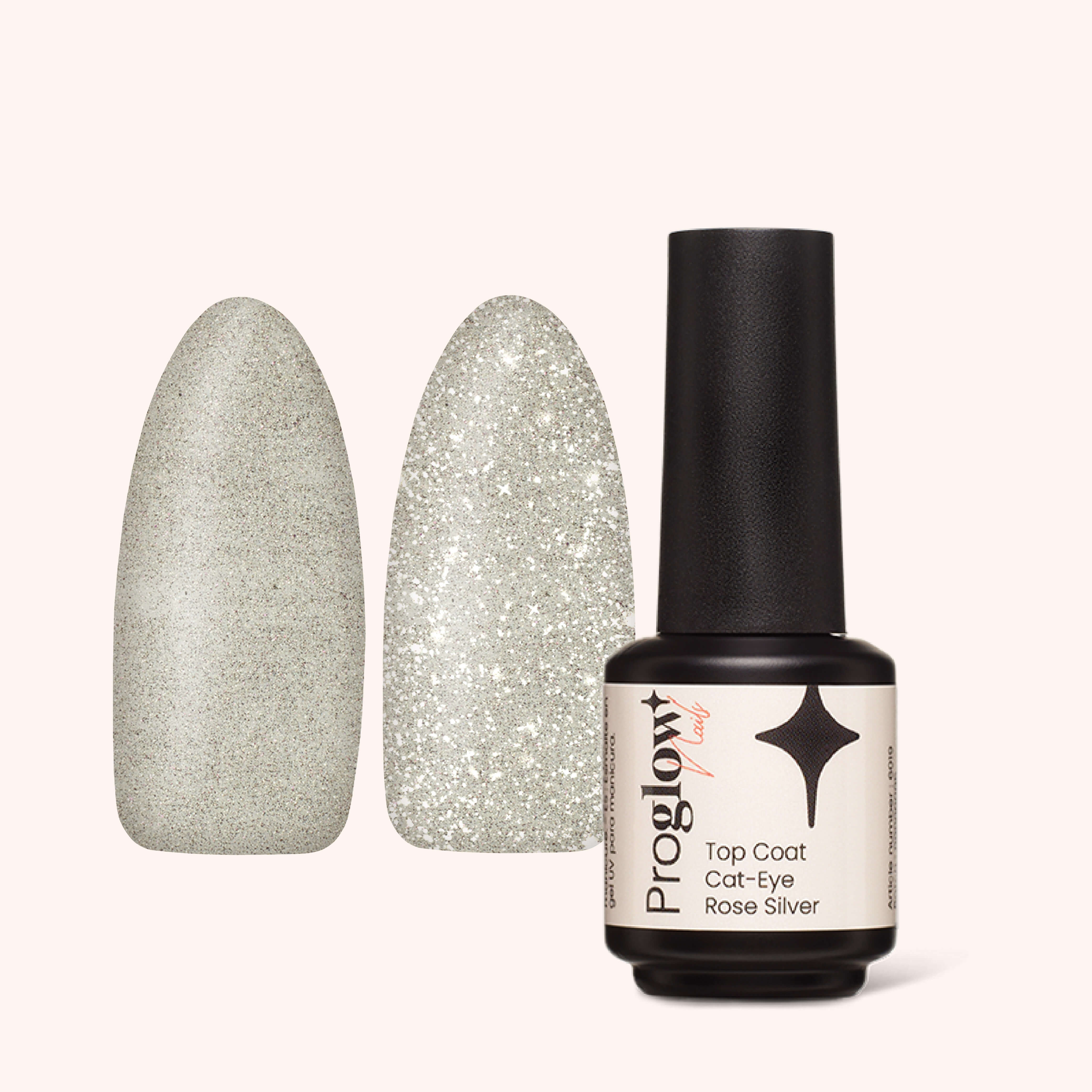 Gel Polish VSP Cat Eye Rose Silver Top Coat - No Wipe