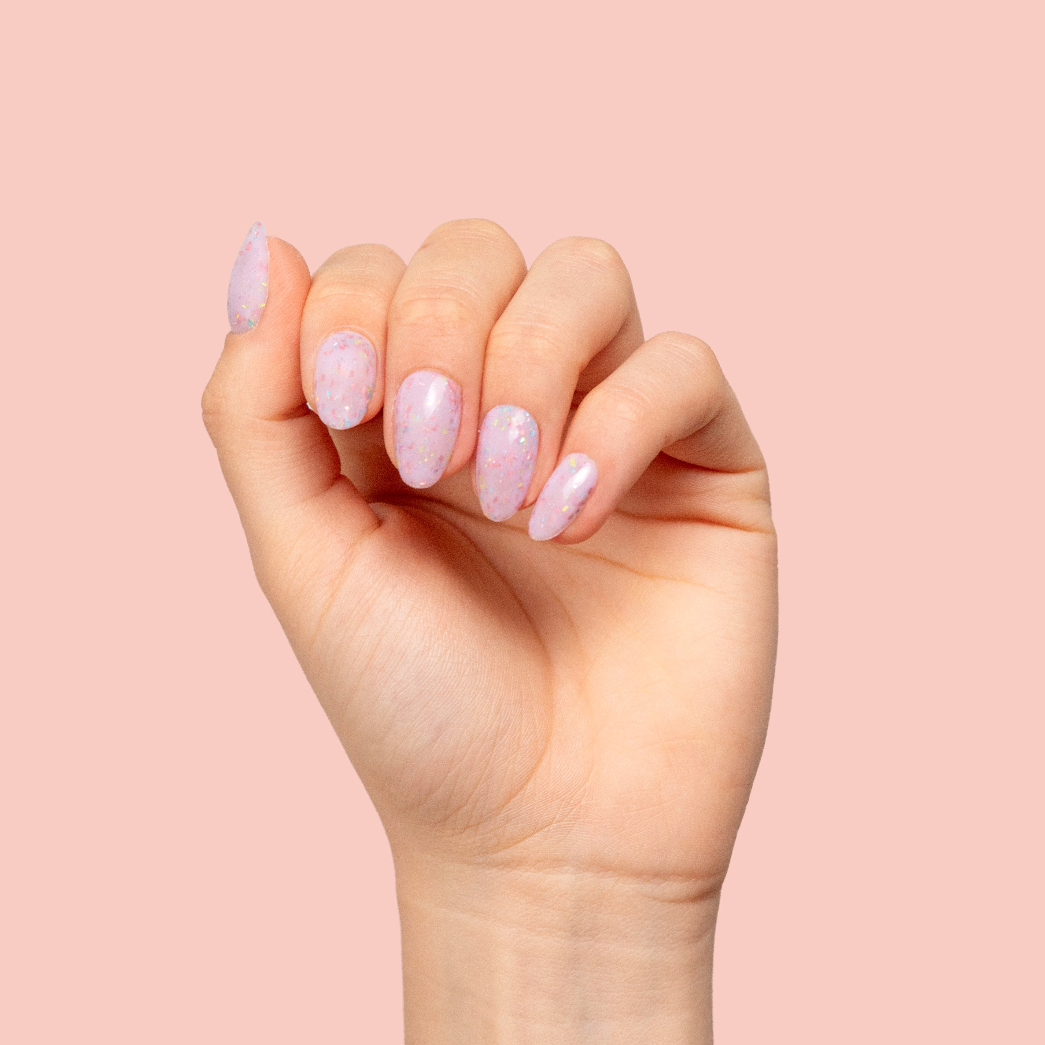 Gel Polish VSP Gummy Base Milky Rose Multi Flakes