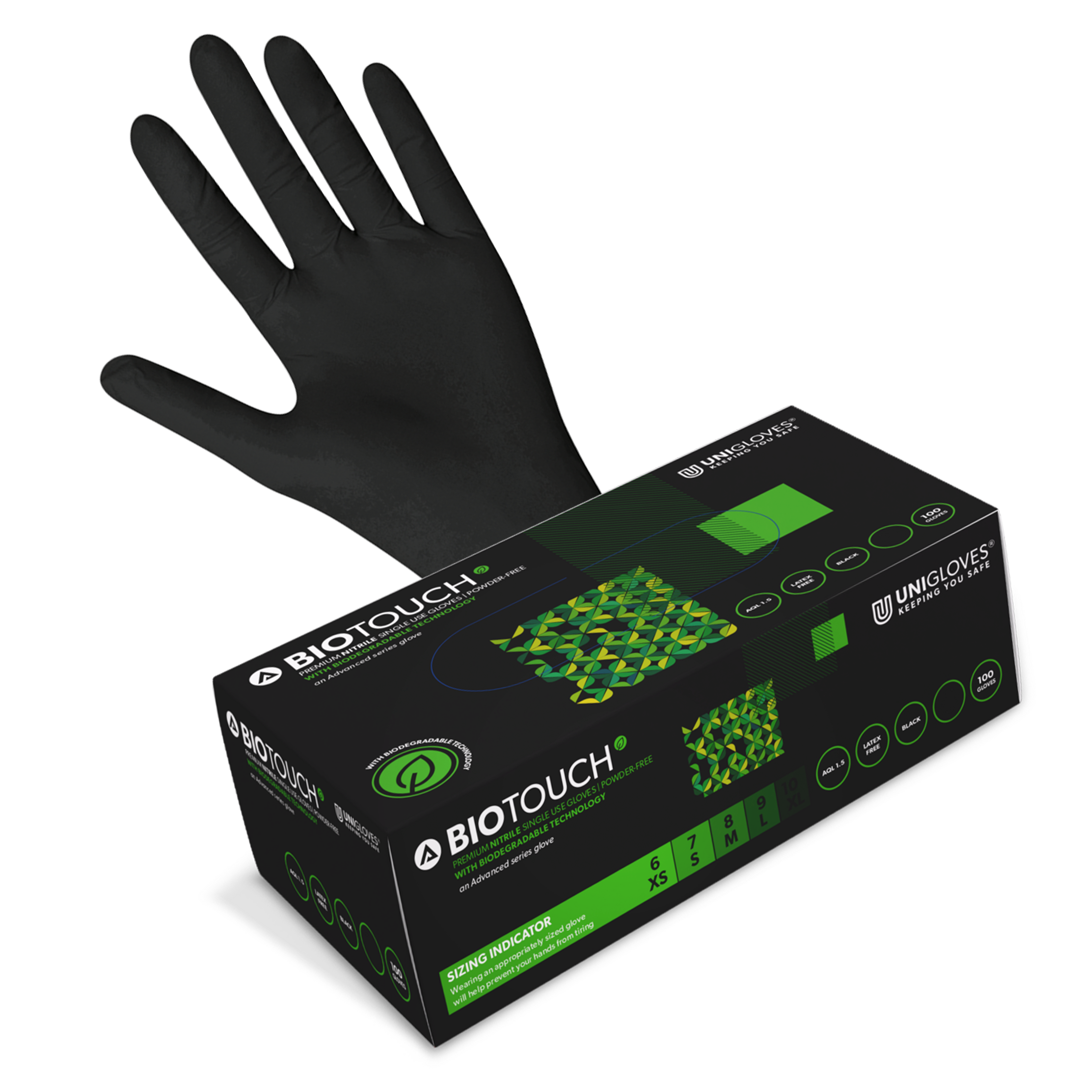 Gants BioTouch Black 100 pièces