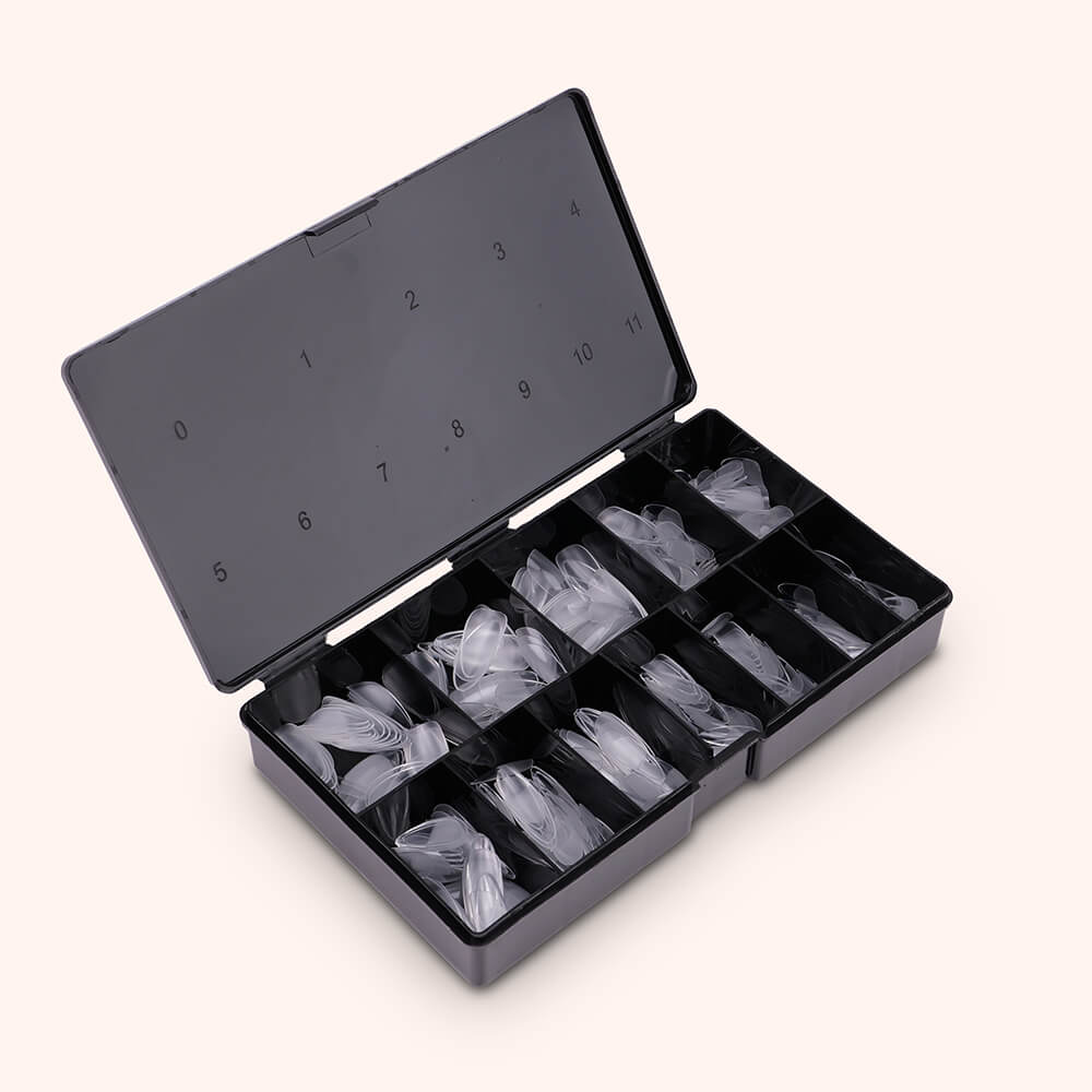 Soft Gel Nail Tips Half Buffed Long Almond Shape 504