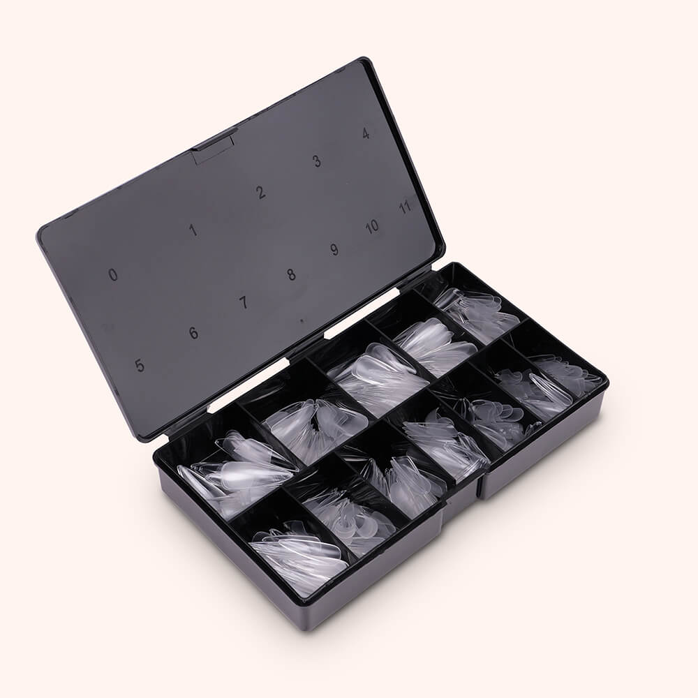 Soft Gel Nail Tips Half Buffed Stiletto Shape 504