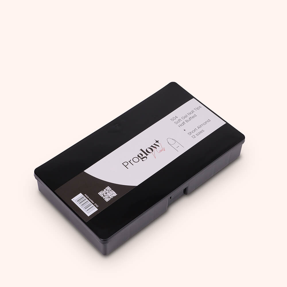 Soft Gel Nail Tips Half Buffed Short Almond Shape 504