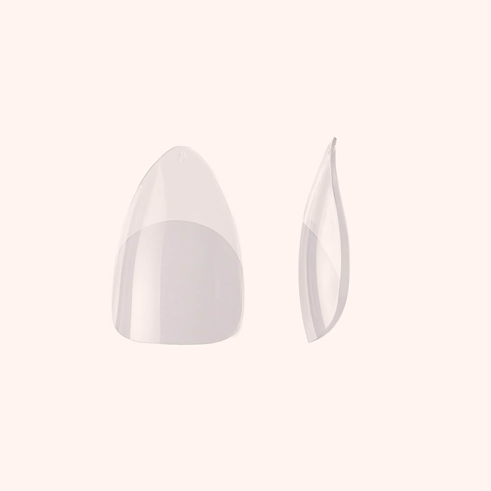 Soft Gel Nail Tips Half Buffed Short Almond Shape 504