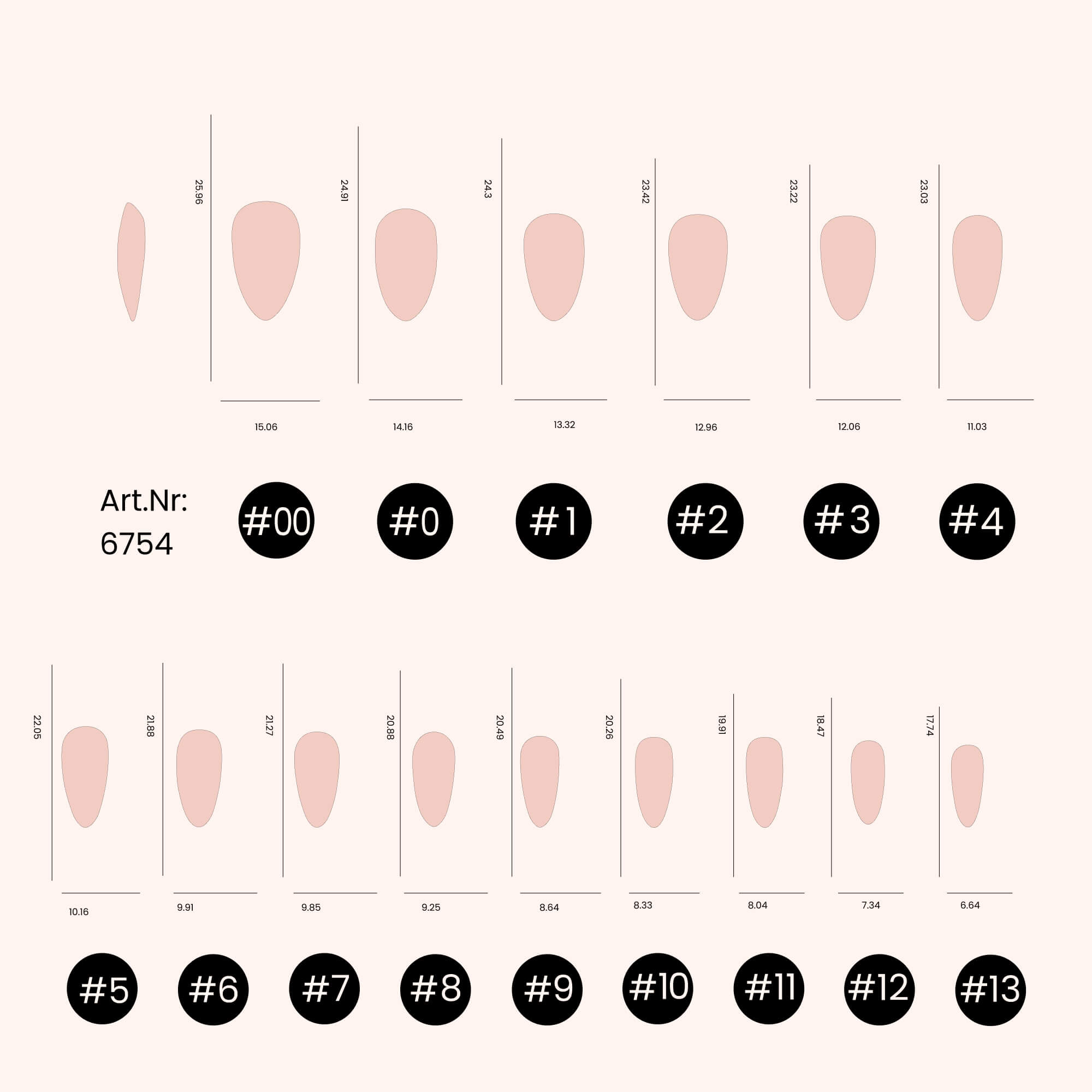 Soft Gel Nail Tips C-Curve Medium Almond 600