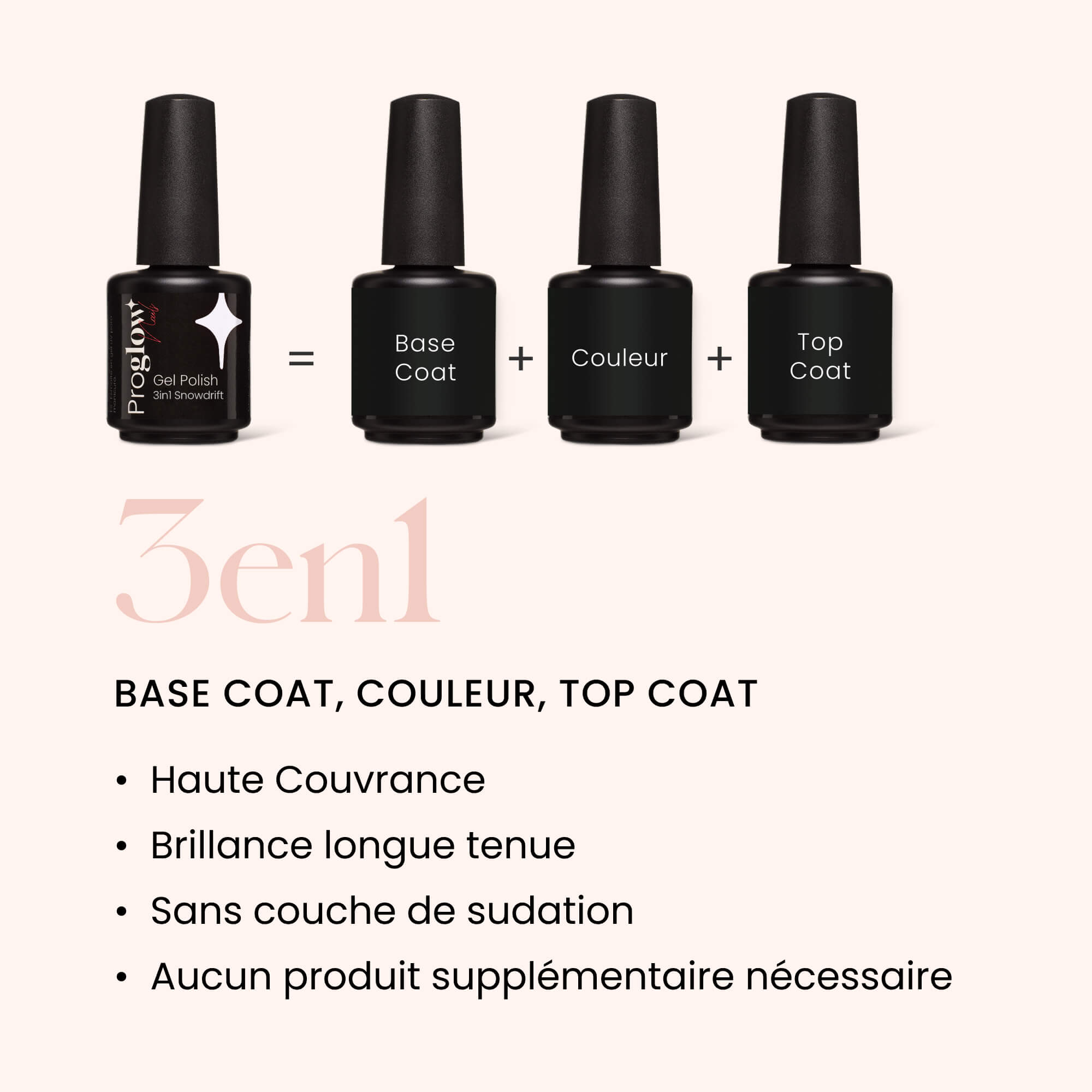 Gel Polish VSP 3-in-1 No Wipe Snowdrift