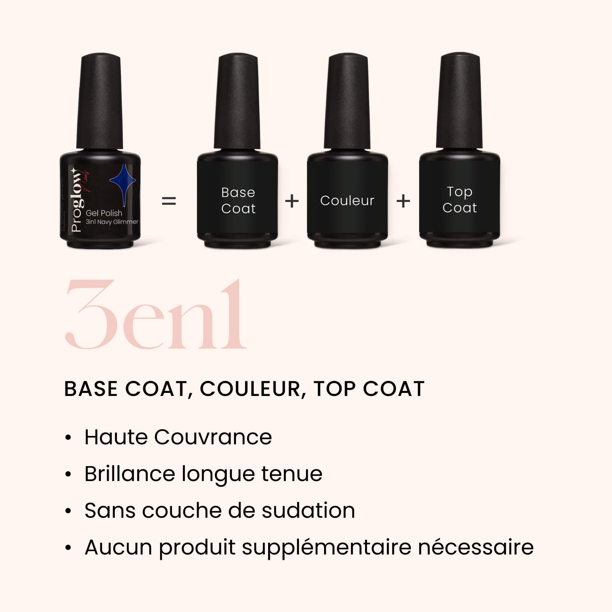 Gel Polish VSP 3in1 No Wipe Navy Glimmer