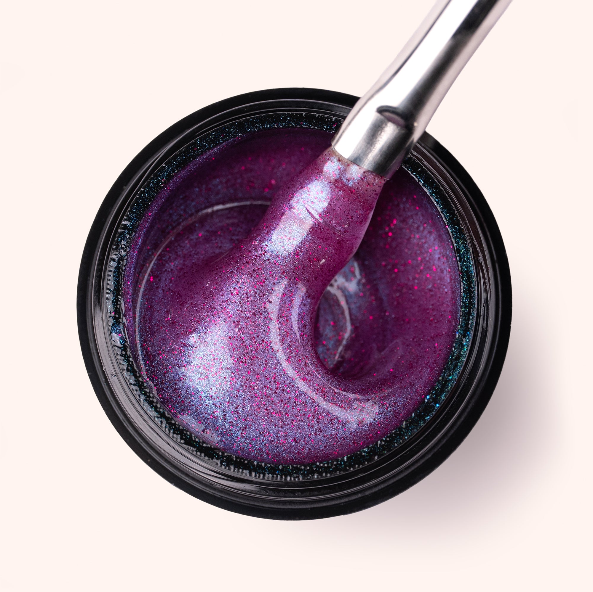 No File Builder Gel - sans Limage - Iridescent Wildberry