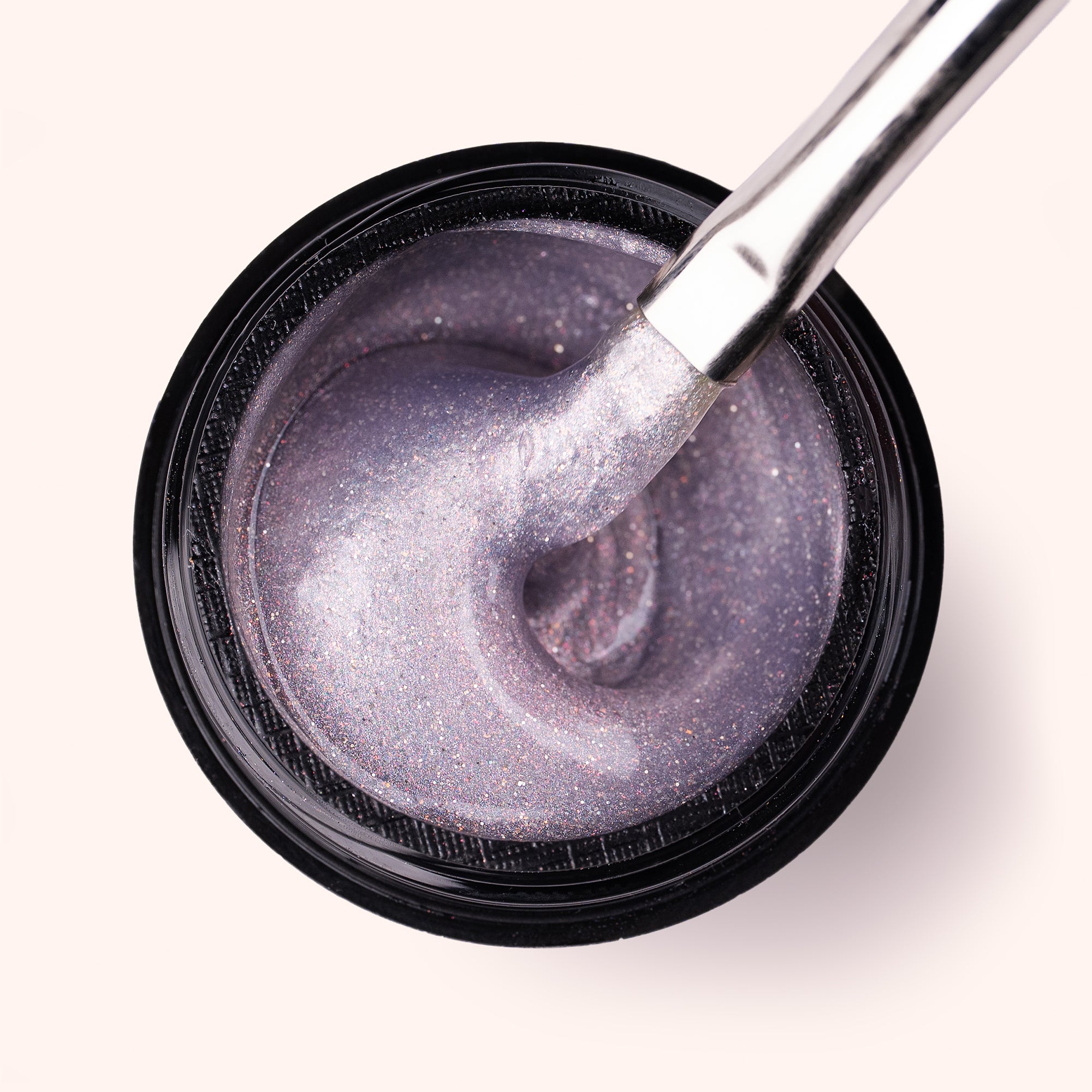 No File Builder Gel - sans Limage - Iridescent Silver