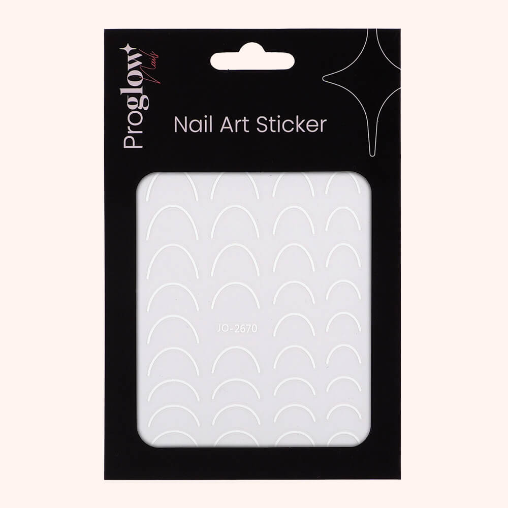 Nail Sticker Minimal French White