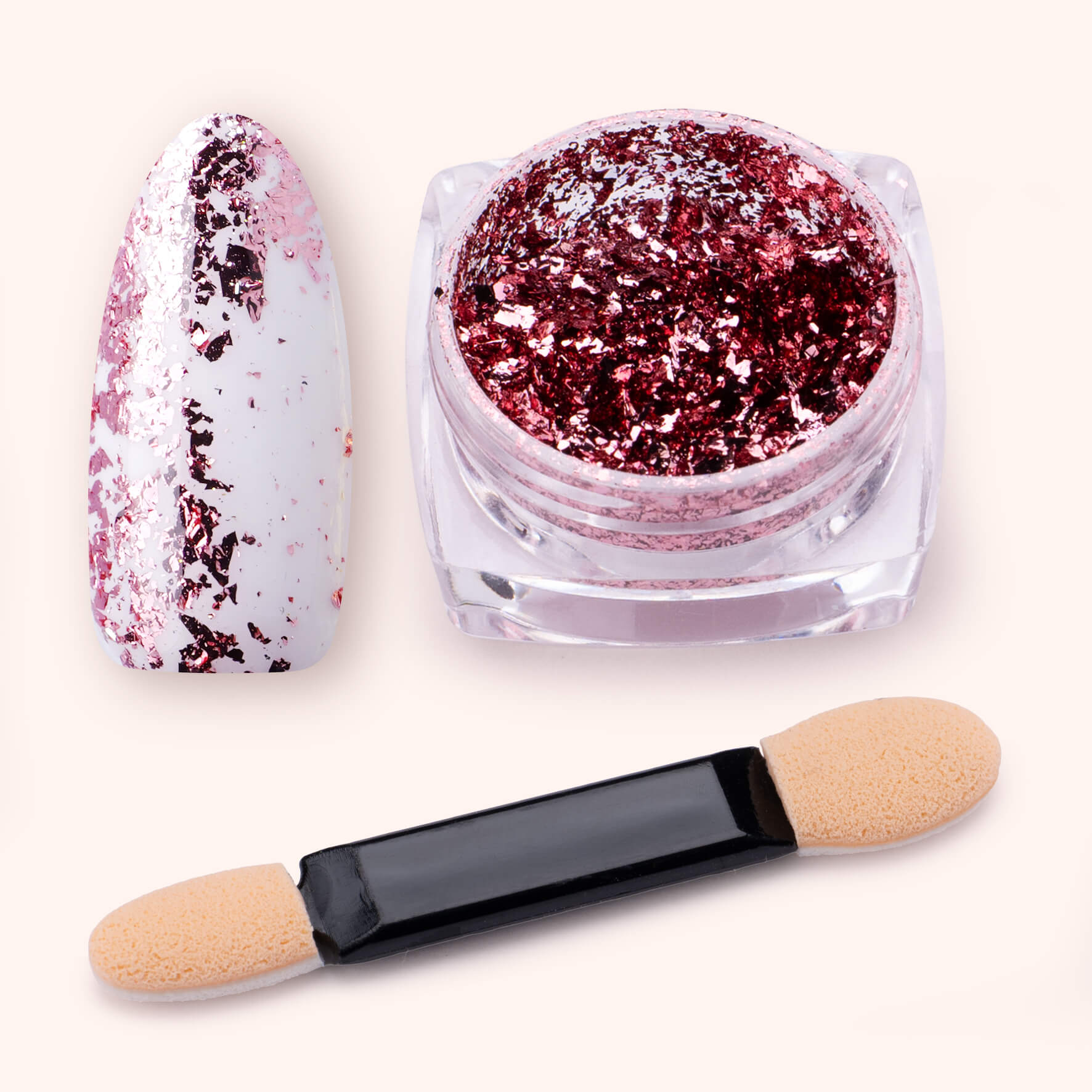 Nail Flakes Rose