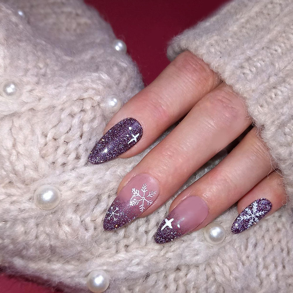 Gel polish vernis couleur Aubergine étincelant