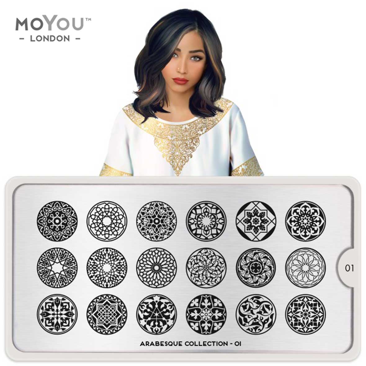 Plaque Stamping Arabesque 01 - MoYou London