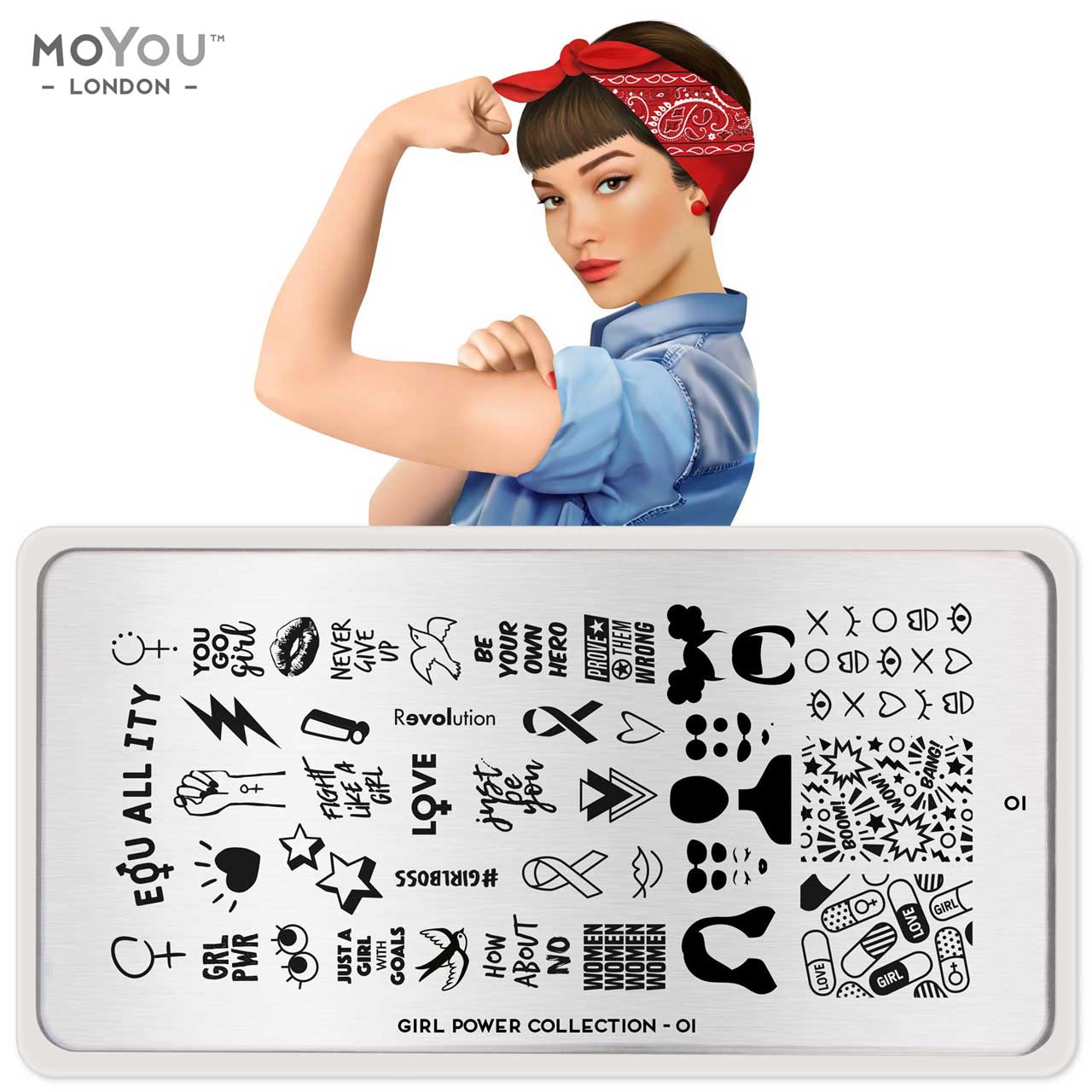 Plaque Stamping Girl Power 01 - MoYou London