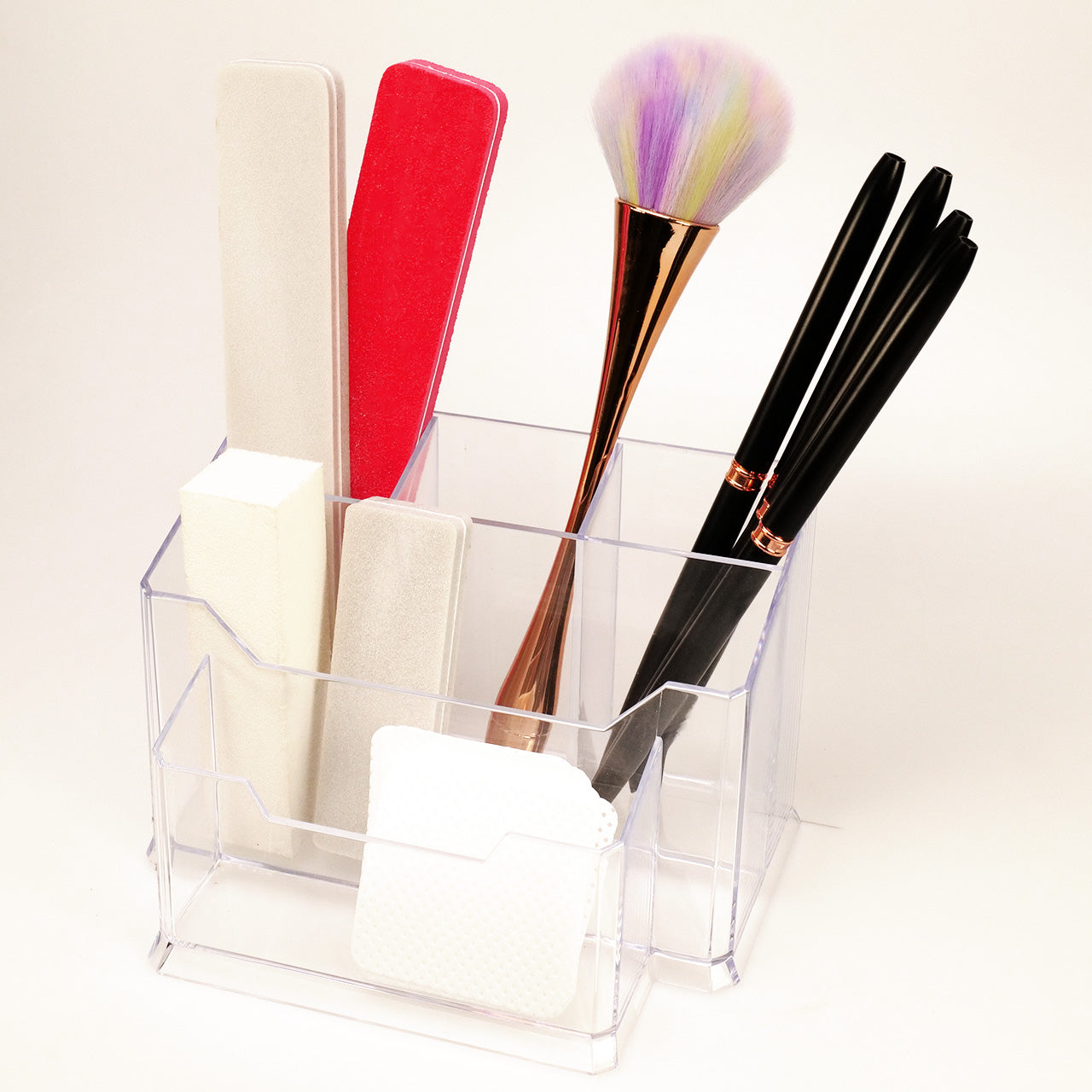 Boite de rangement transparente pour matériel de manucure "petit modèle"