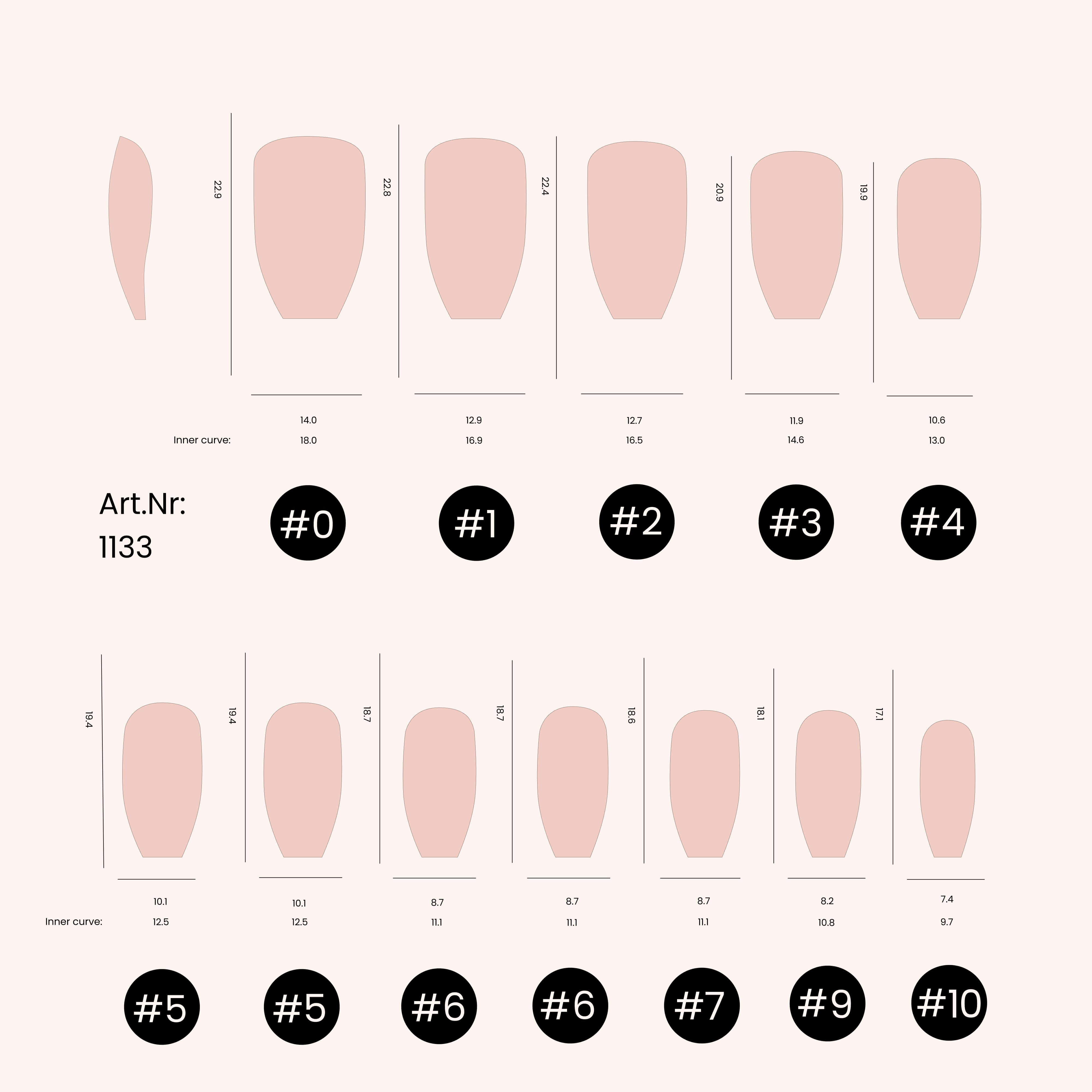 Soft Gel Nail Tips Ballerina Shape (pose américaine) 500 en coffret