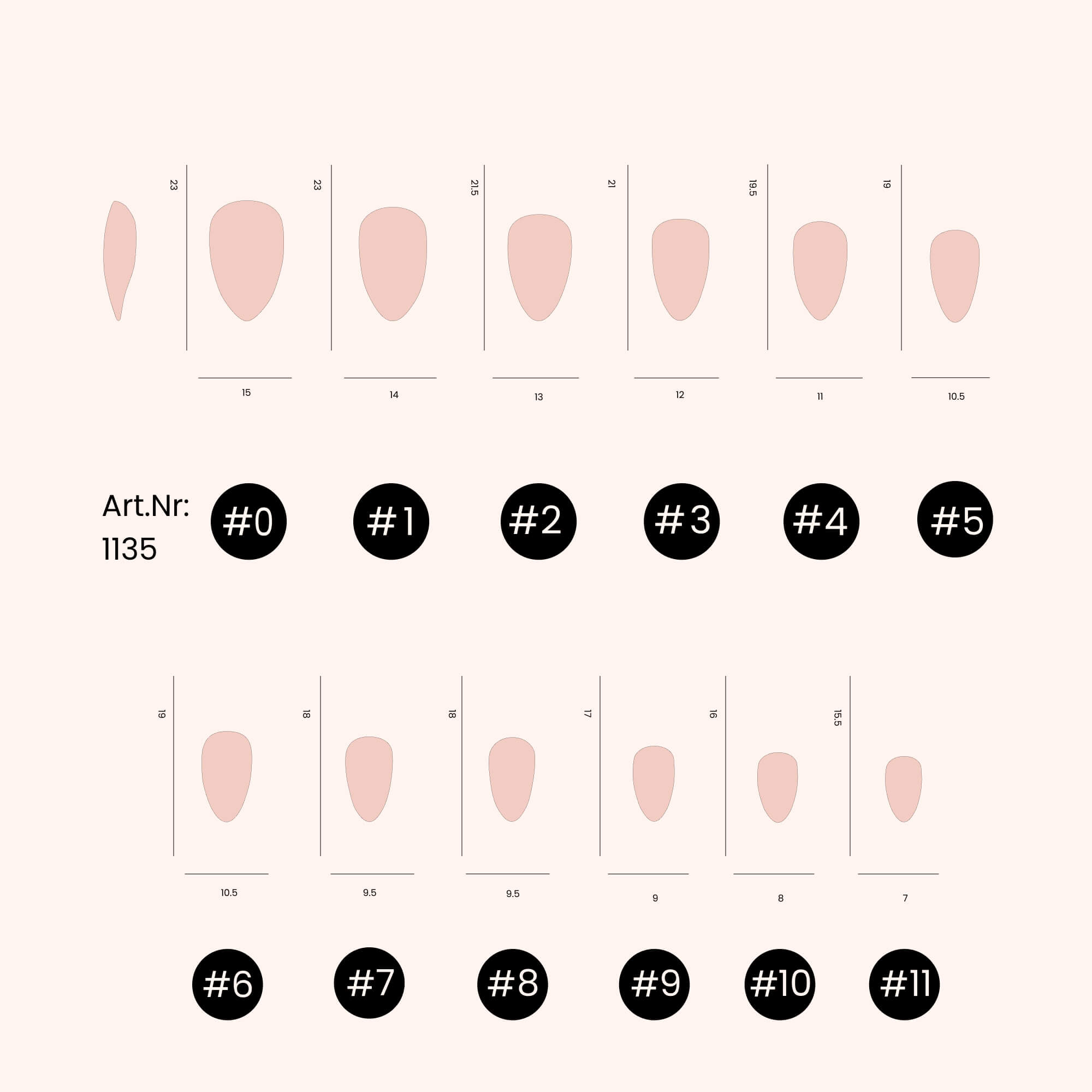 Soft Gel Nail Tips Short Almond Shape (pose américaine) 500 en coffret