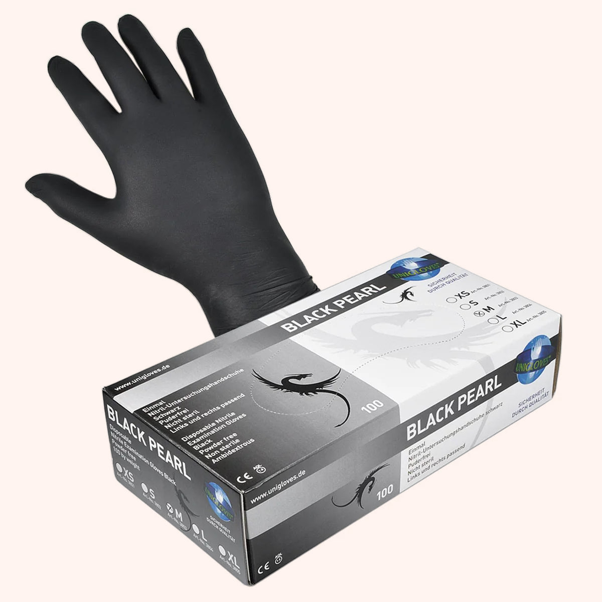 Gants de Nitril noir - 100 pièces
