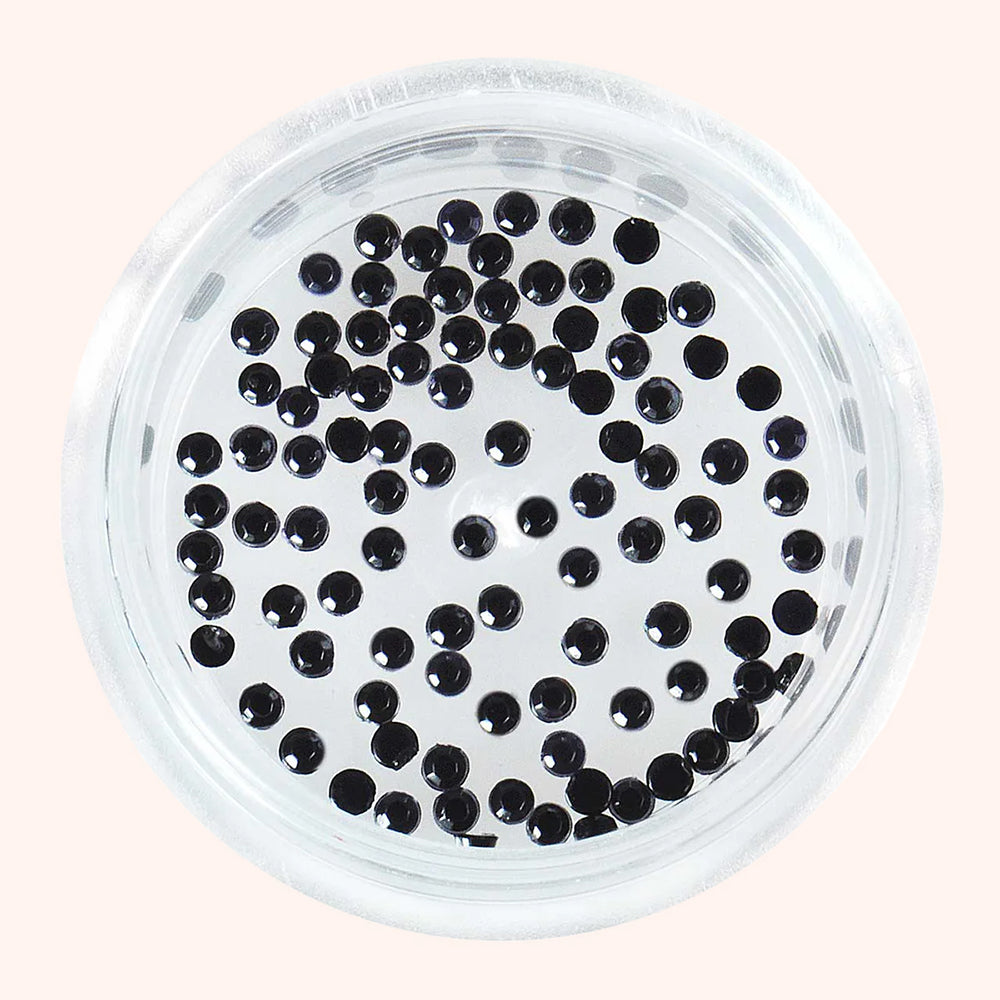 Strass rond - Black 1,5 mm