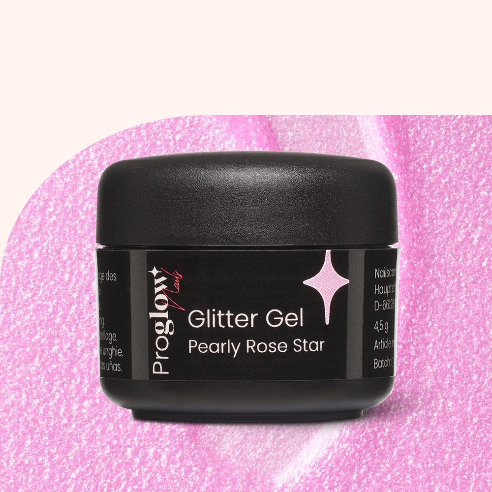 Glitter Gel Pearly Rose Star