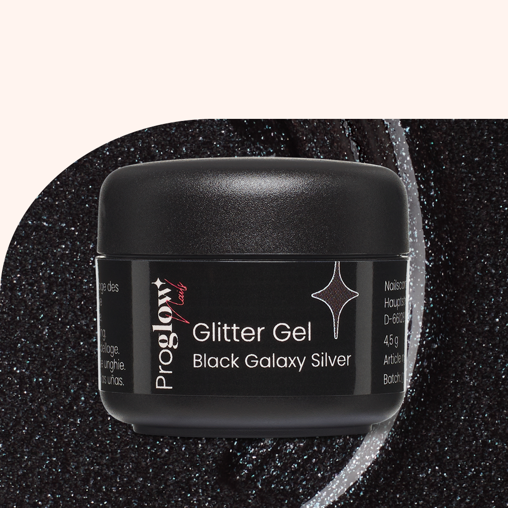 Gel Pailleté Black Galaxy Silver