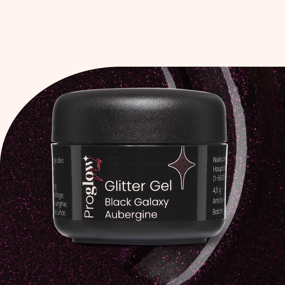 Gel Pailleté Black Galaxy Aubergine