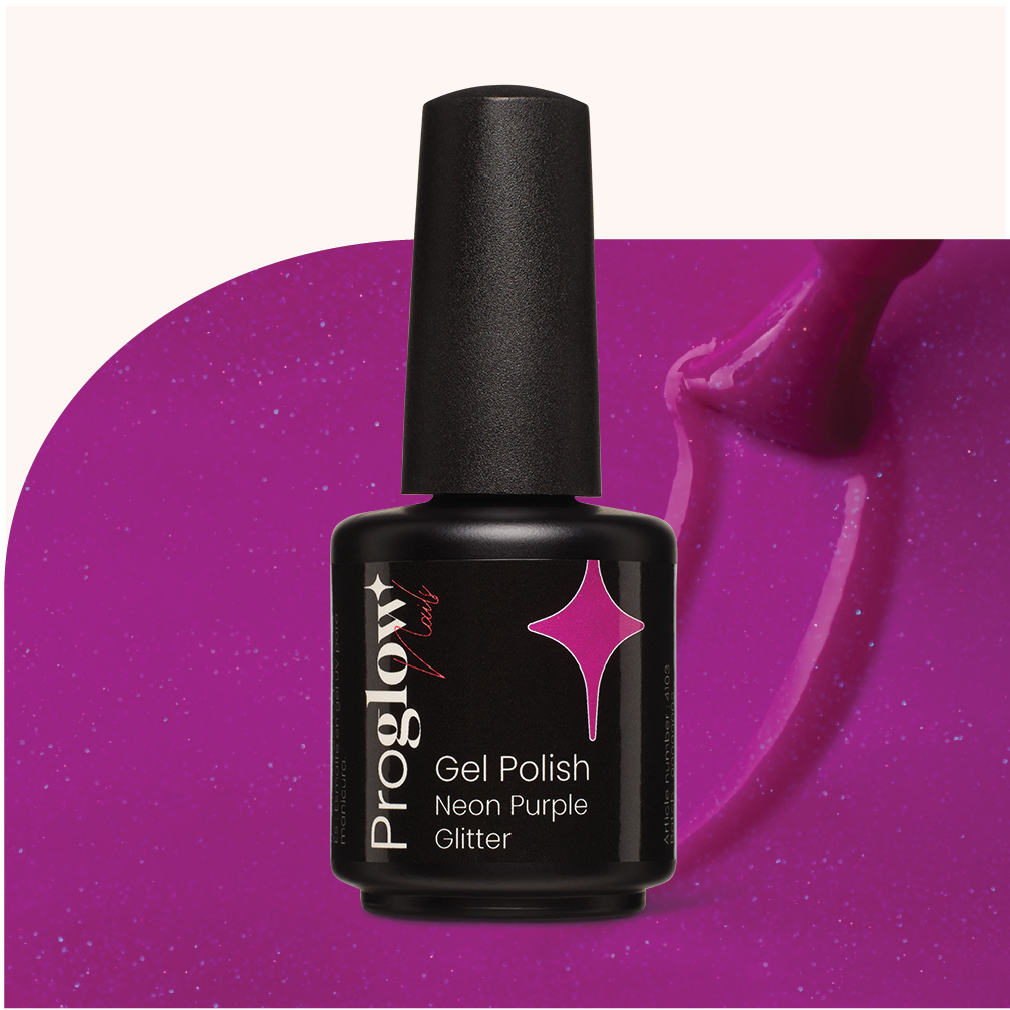 4103 Gel Polish VSP Neon Purple Glitter 1