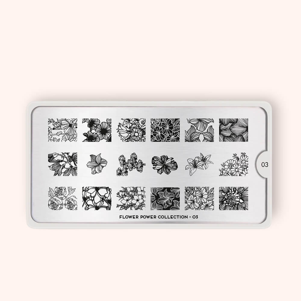 Plaque Stamping Flower Power 03 - MoYou London