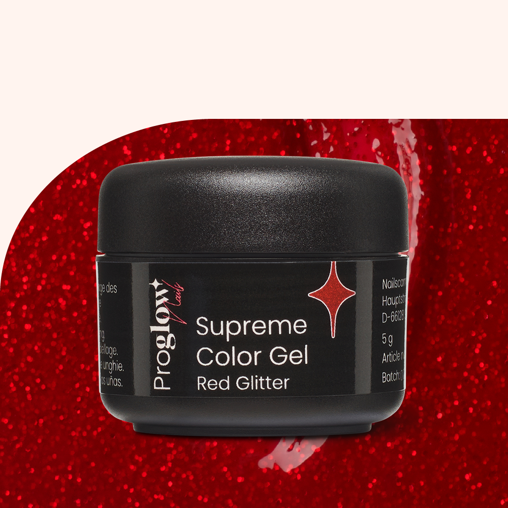 Supreme Color Gel Red Glitter