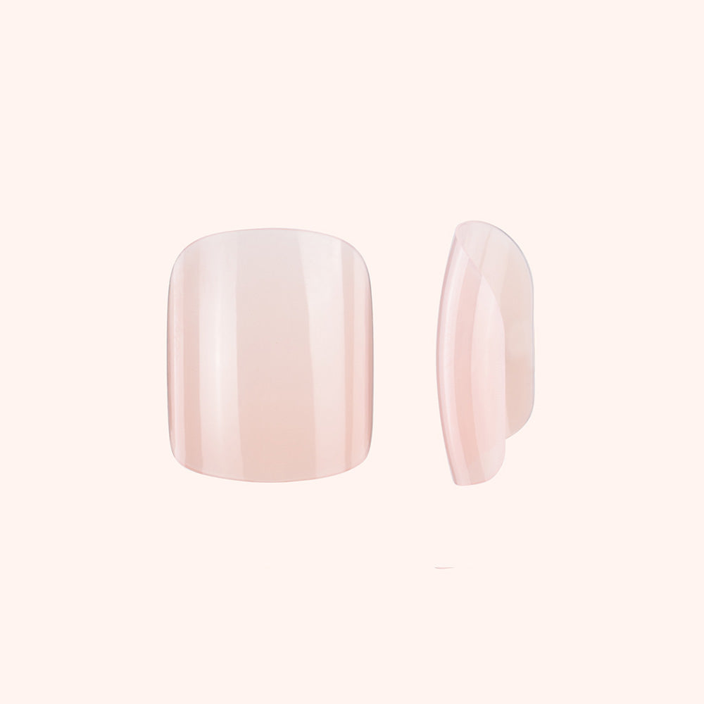 Soft Gel Nail Tips Short Square Shape Sweet Rose 120 en coffret 2