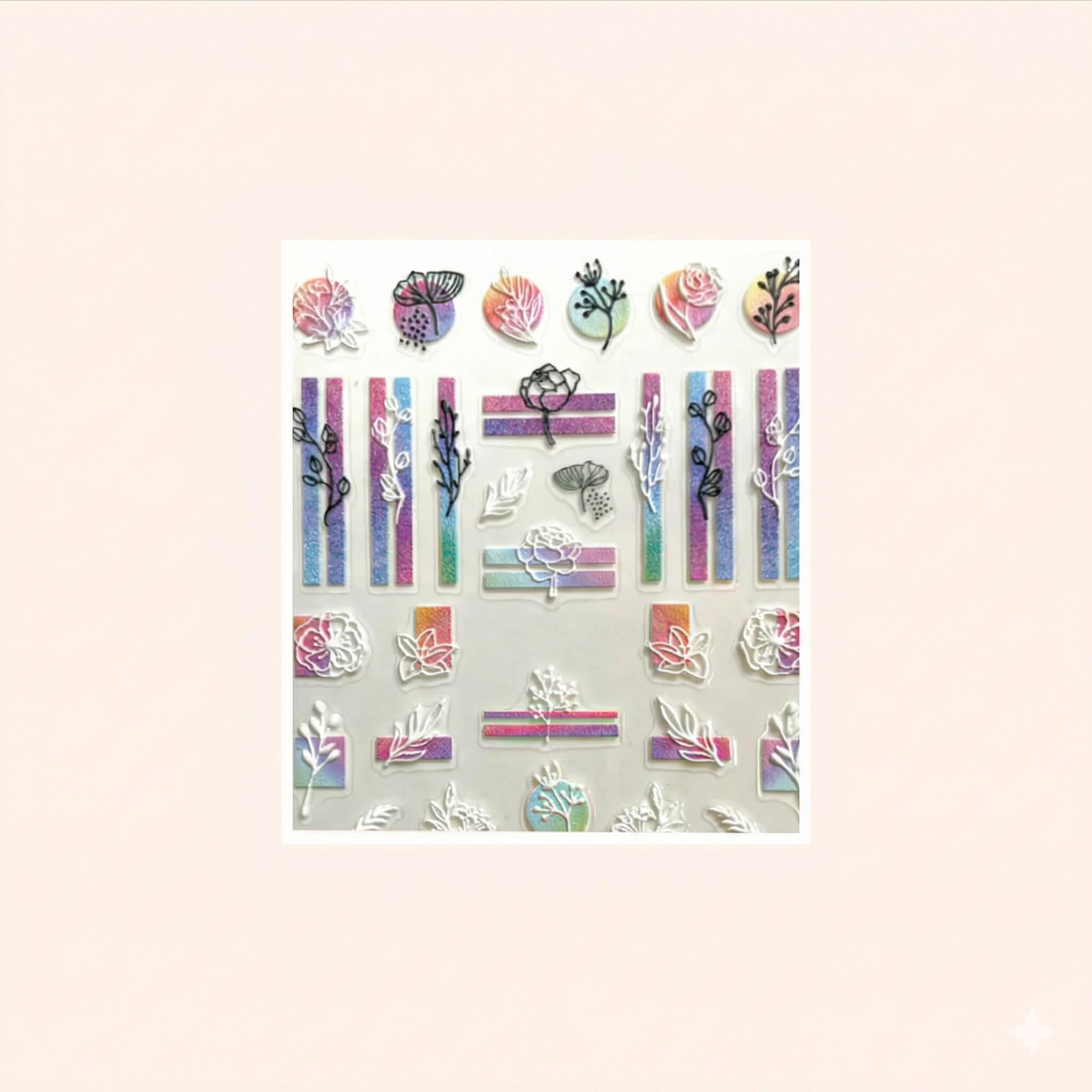 5D Sticker Rainbow Flower