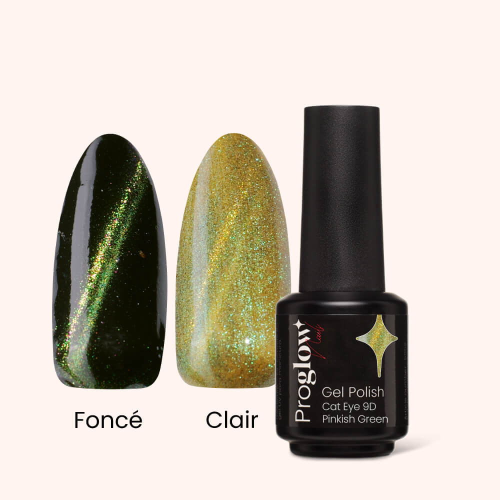Gel Polish Cat Eye 9D Pinkish Green