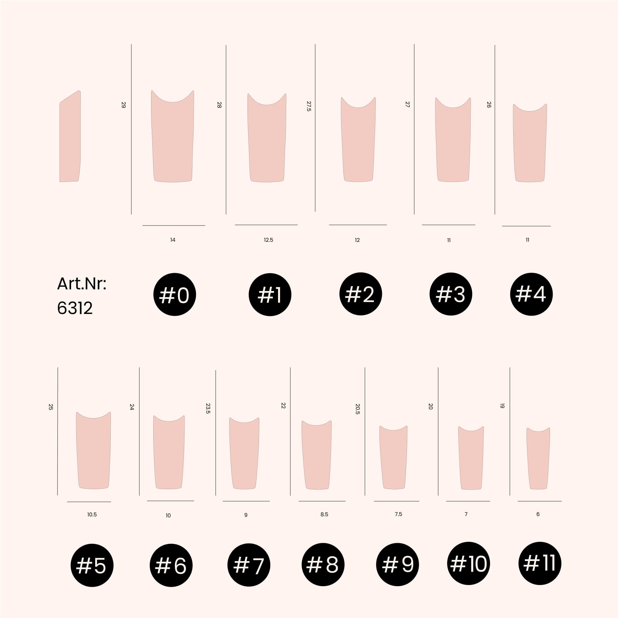 Nail Tips C-Curve Square