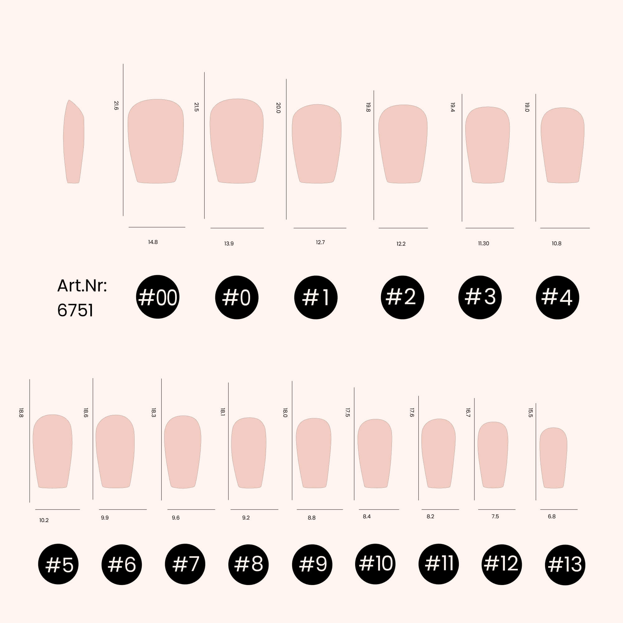 Soft Gel Nail Tips C-Curve Short Coffin 600