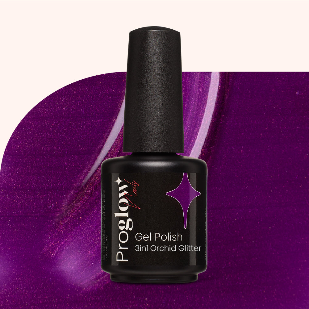 Gel Polish VSP 3-in-1 No Wipe Orchid Glitter