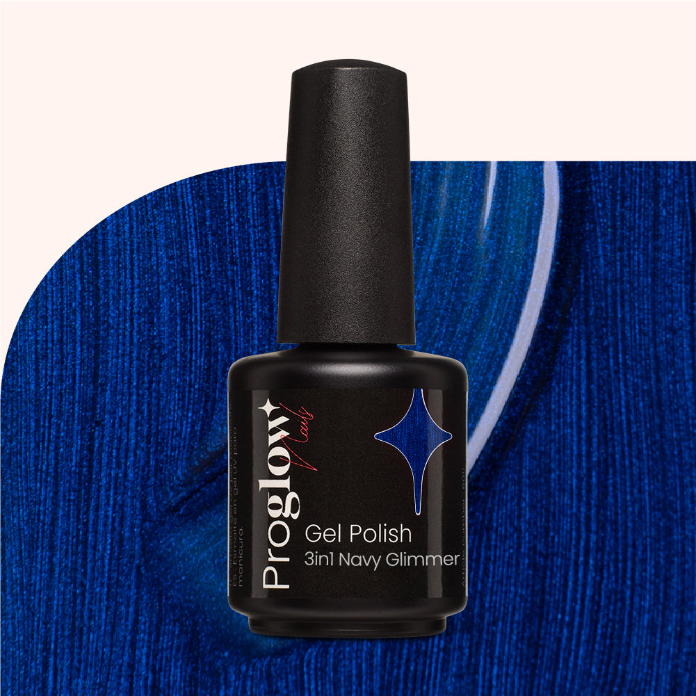 Gel Polish VSP 3-in-1 No Wipe Navy Glimmer