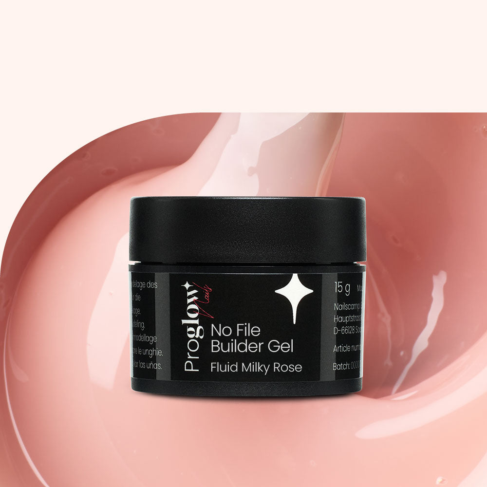 No File Builder Gel Fluid - sans Limage - Milky Rose
