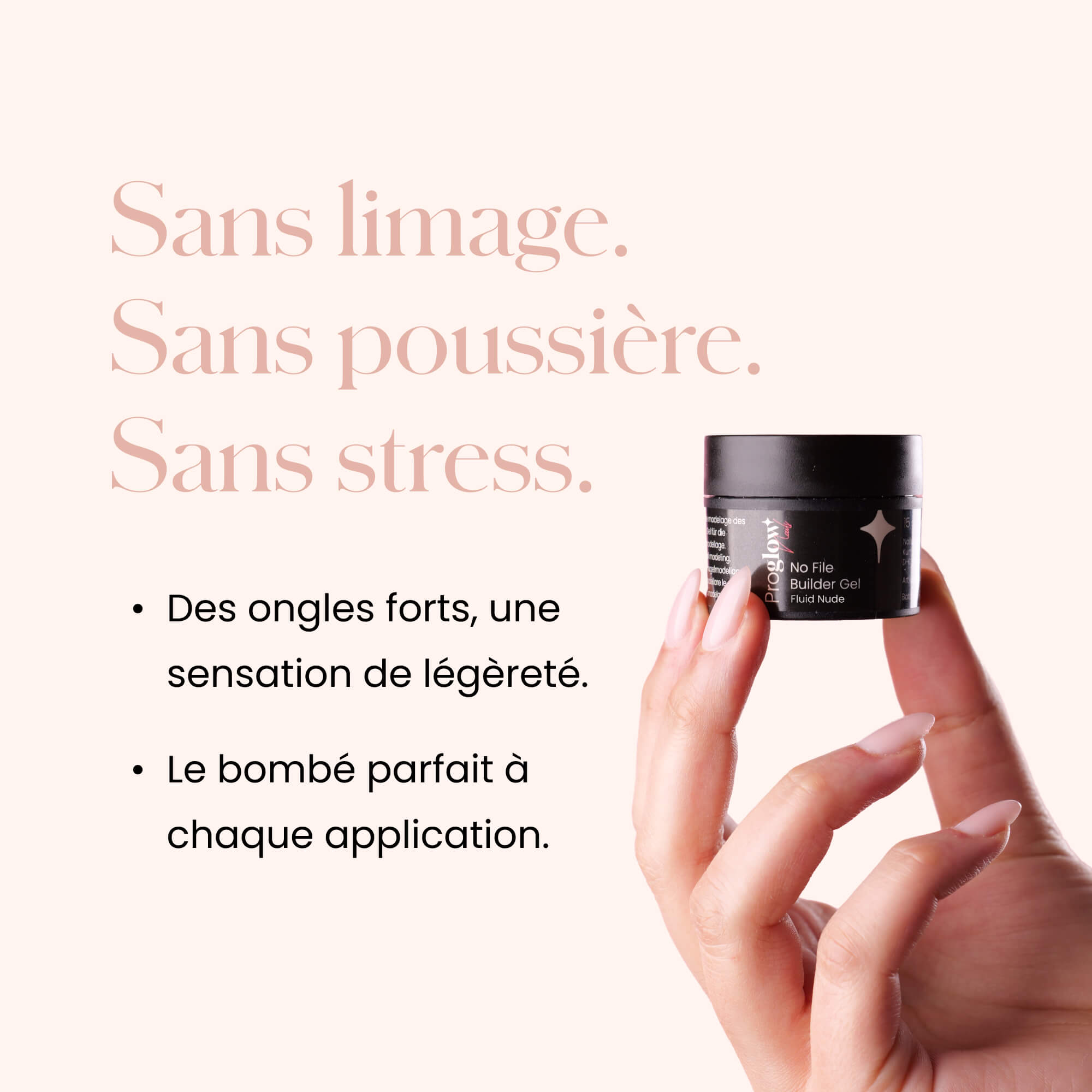 No File Builder Gel Fluid - sans Limage - Milky Rose